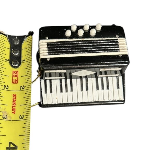 Vintage Wood Accordion Musical Instrument Christmas Ornament Rare - Picture 7 of 8